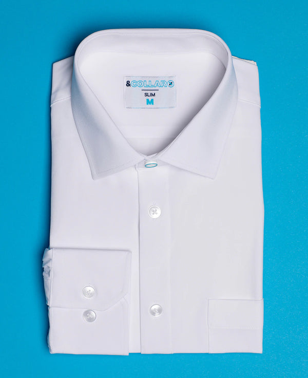 &Collar Long Sleeve Shirt - Atlantic